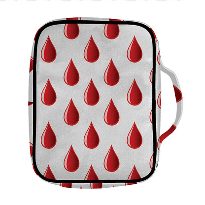Red Blood Drop Pattern Print Front Pocket Bible Bag