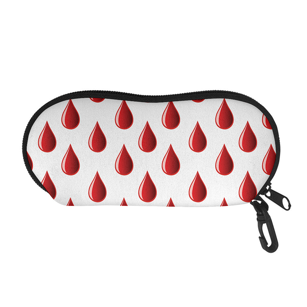 Red Blood Drop Pattern Print Glasses Case