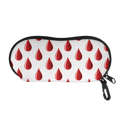 Red Blood Drop Pattern Print Glasses Case