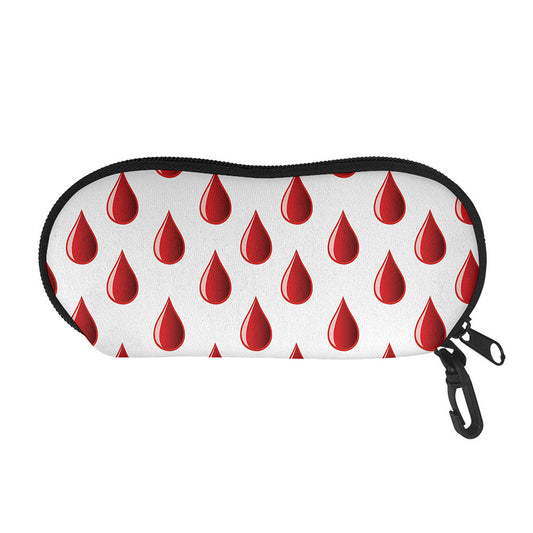 Red Blood Drop Pattern Print Glasses Case