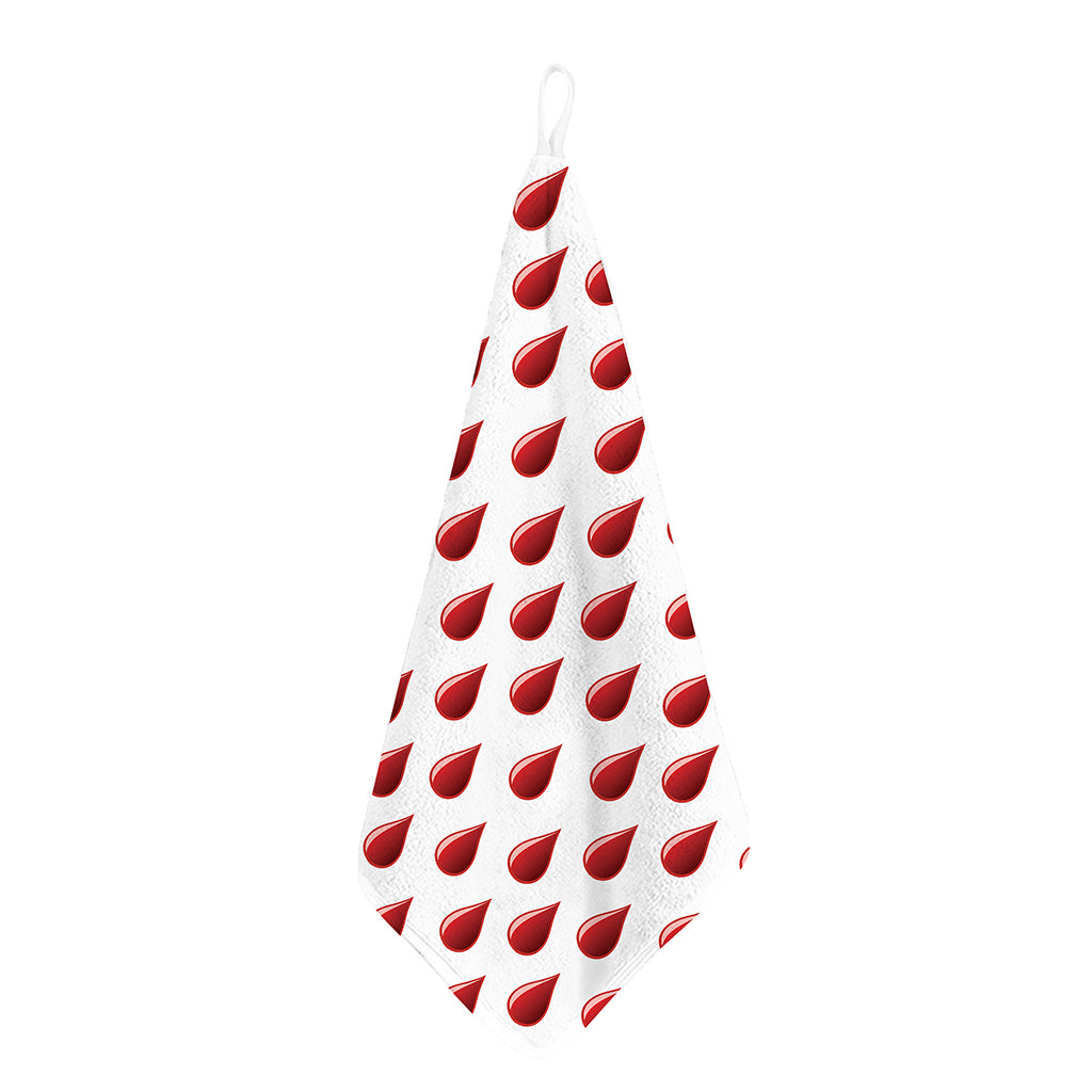 Red Blood Drop Pattern Print Hand Towel