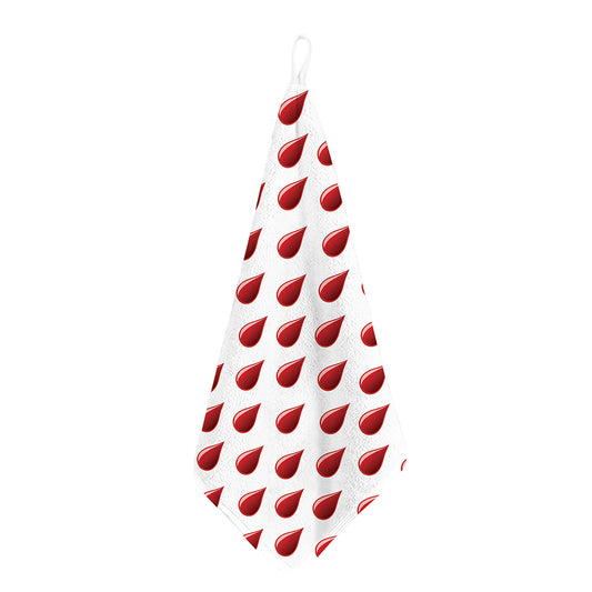 Red Blood Drop Pattern Print Hand Towel