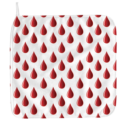 Red Blood Drop Pattern Print Hand Towel