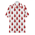 Red Blood Drop Pattern Print Hawaiian Shirt