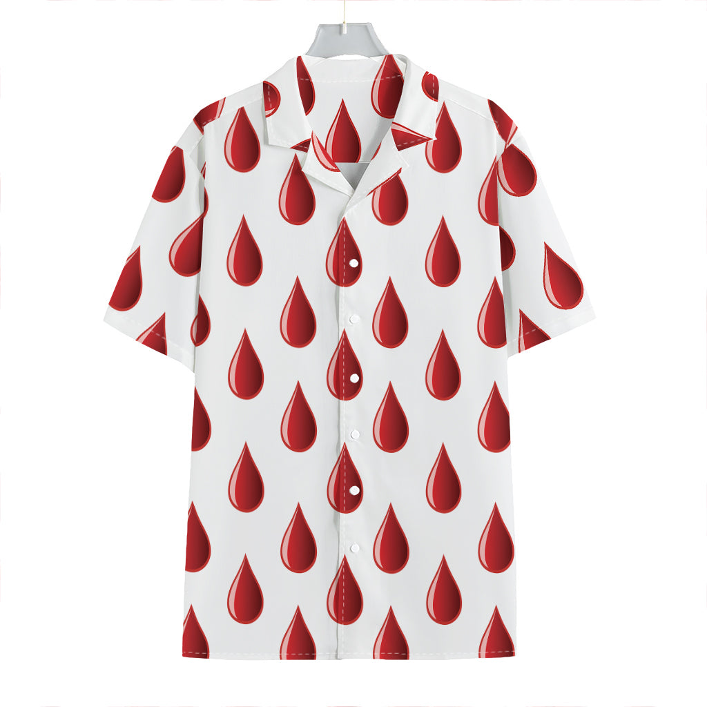 Red Blood Drop Pattern Print Hawaiian Shirt