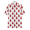 Red Blood Drop Pattern Print Hawaiian Shirt