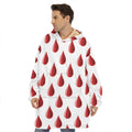 Red Blood Drop Pattern Print Hoodie Blanket