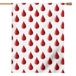 Red Blood Drop Pattern Print House Flag