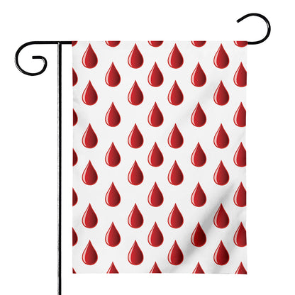 Red Blood Drop Pattern Print House Flag