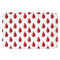 Red Blood Drop Pattern Print Indoor Door Mat