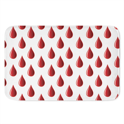 Red Blood Drop Pattern Print Indoor Door Mat