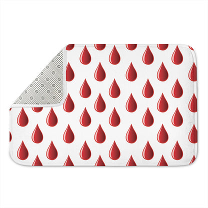 Red Blood Drop Pattern Print Indoor Door Mat