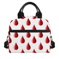Red Blood Drop Pattern Print Insulated Lunch Bag