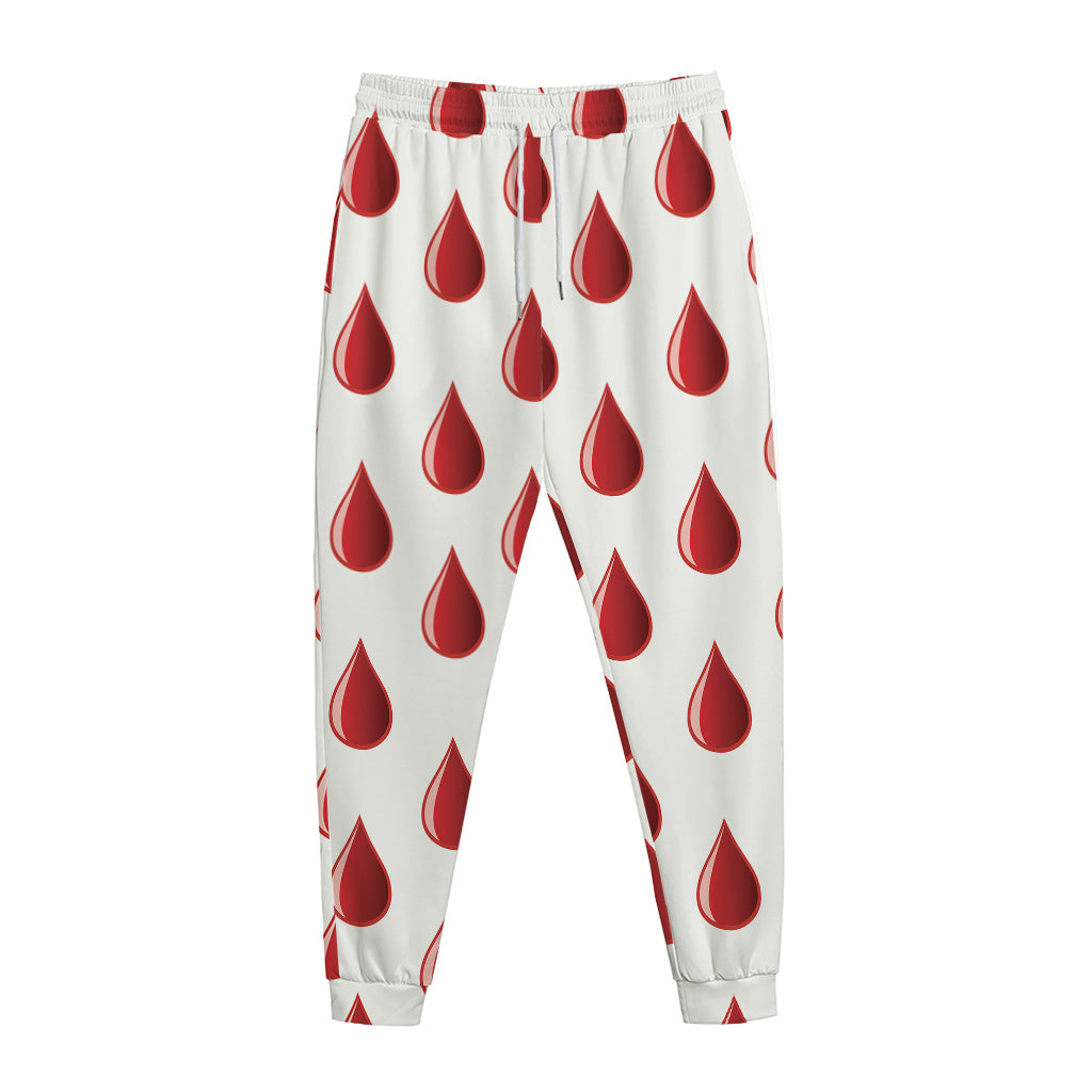 Red Blood Drop Pattern Print Jogger Pants