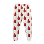 Red Blood Drop Pattern Print Jogger Pants