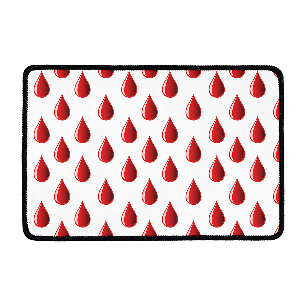 Red Blood Drop Pattern Print Kitchen Mat