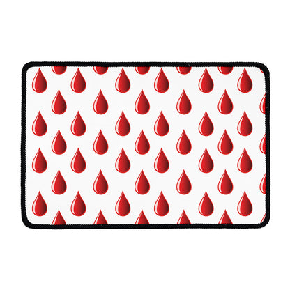 Red Blood Drop Pattern Print Kitchen Mat