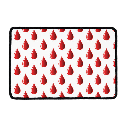 Red Blood Drop Pattern Print Kitchen Mat