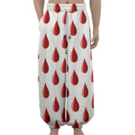 Red Blood Drop Pattern Print Lantern Pants