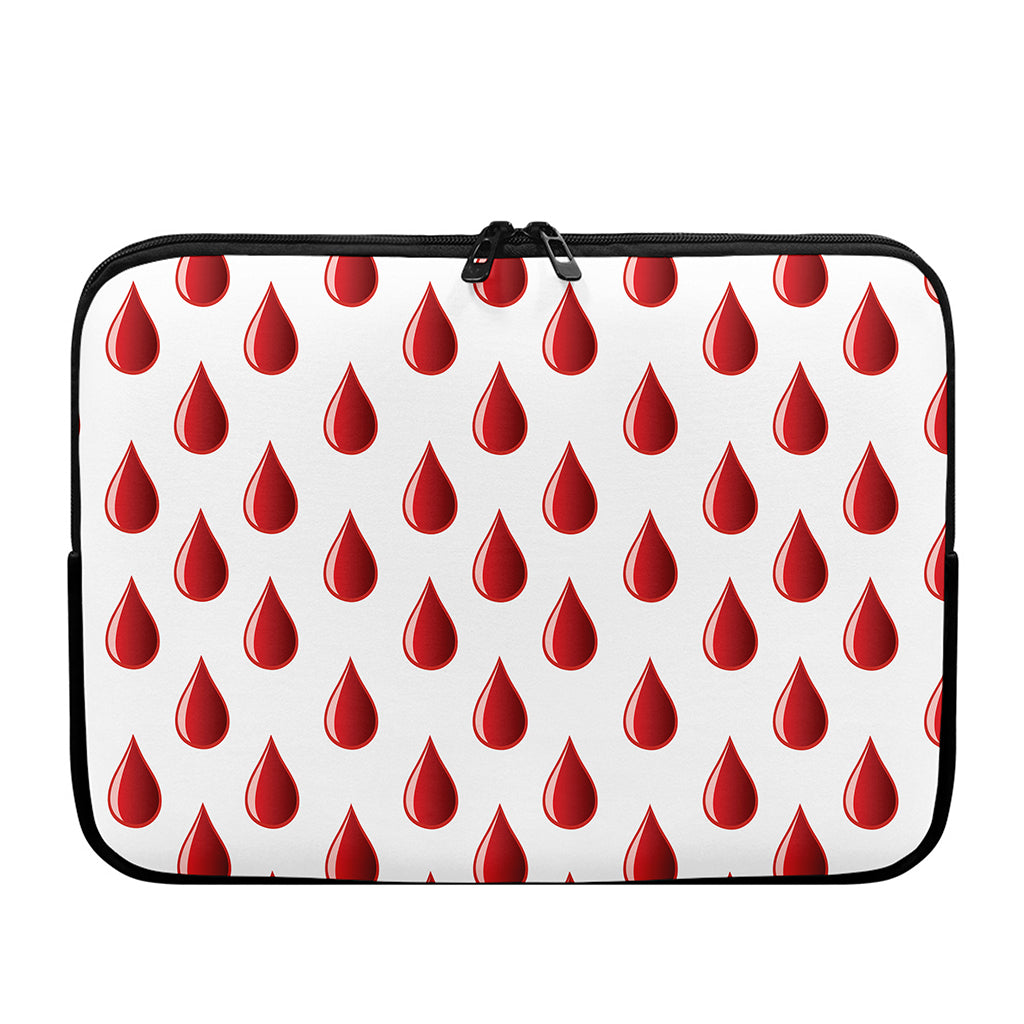 Red Blood Drop Pattern Print Laptop Sleeve