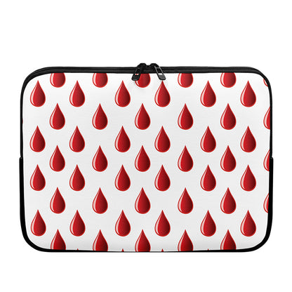 Red Blood Drop Pattern Print Laptop Sleeve