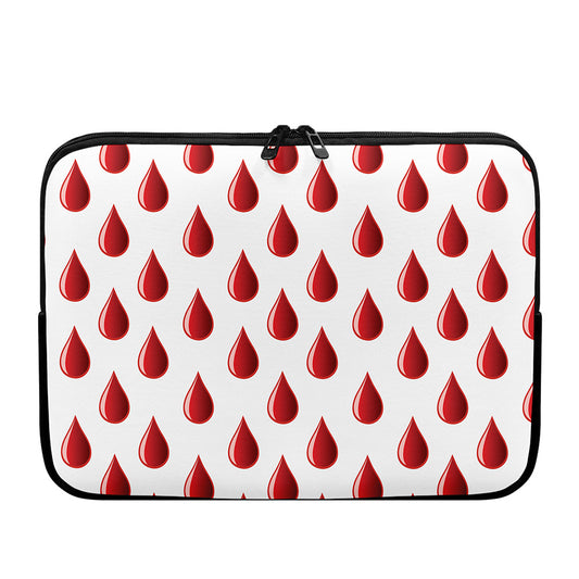Red Blood Drop Pattern Print Laptop Sleeve