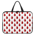 Red Blood Drop Pattern Print Laptop Sleeve With Handle