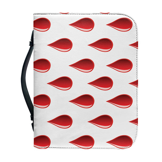 Red Blood Drop Pattern Print Leather Bible Cover