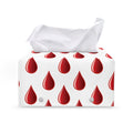 Red Blood Drop Pattern Print Leather Tissue Box Cover