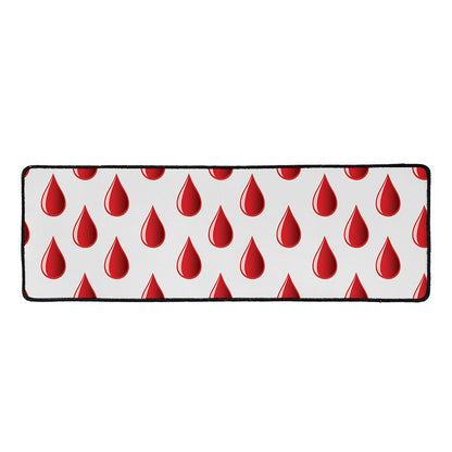 Red Blood Drop Pattern Print Long Kitchen Mat