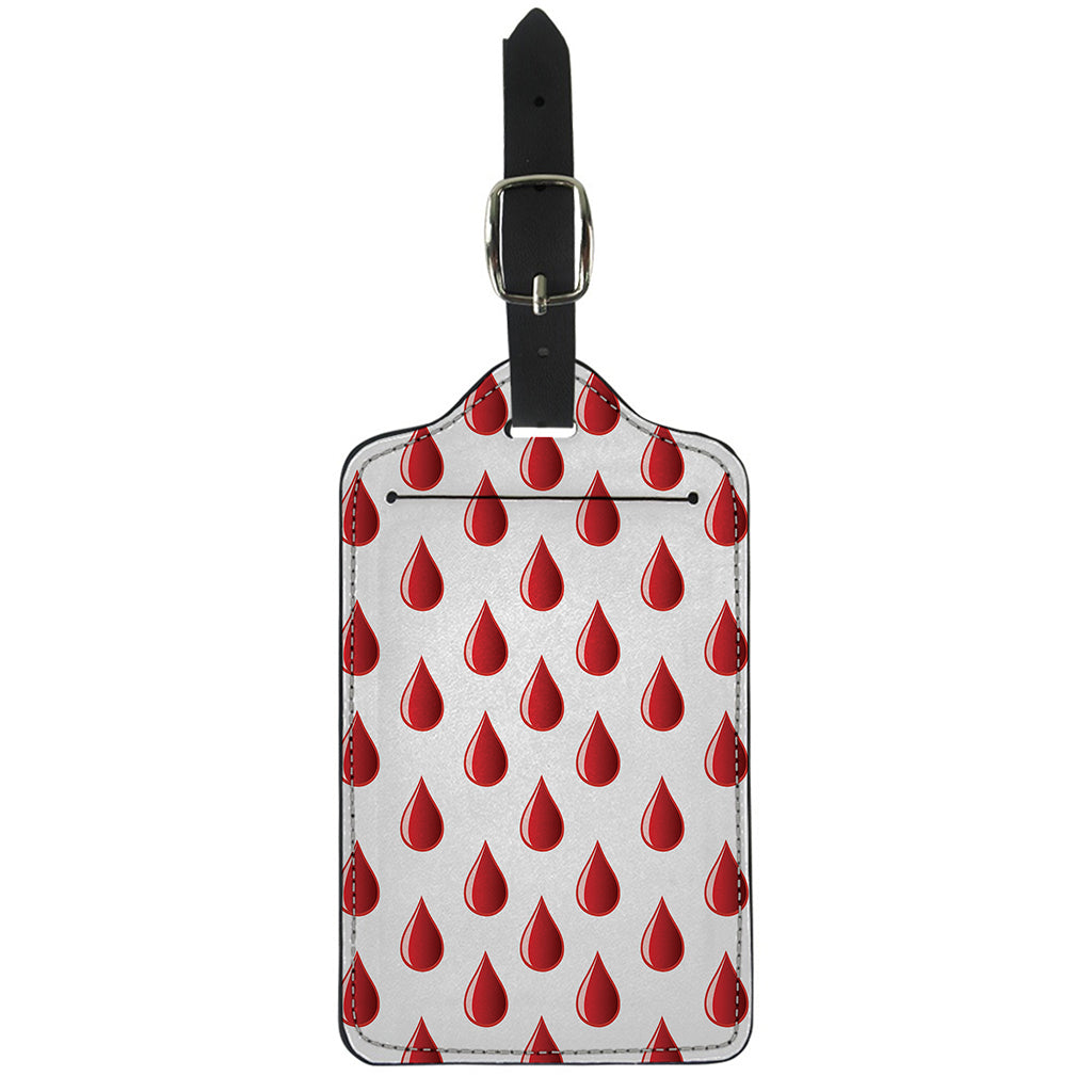Red Blood Drop Pattern Print Luggage Tag