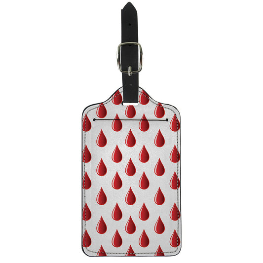 Red Blood Drop Pattern Print Luggage Tag