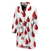 Red Blood Drop Pattern Print Men's Bathrobe