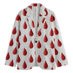 Red Blood Drop Pattern Print Men's Blazer