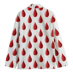 Red Blood Drop Pattern Print Men's Blazer