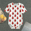 Red Blood Drop Pattern Print Men's Bodysuit