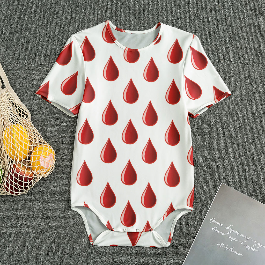 Red Blood Drop Pattern Print Men's Bodysuit