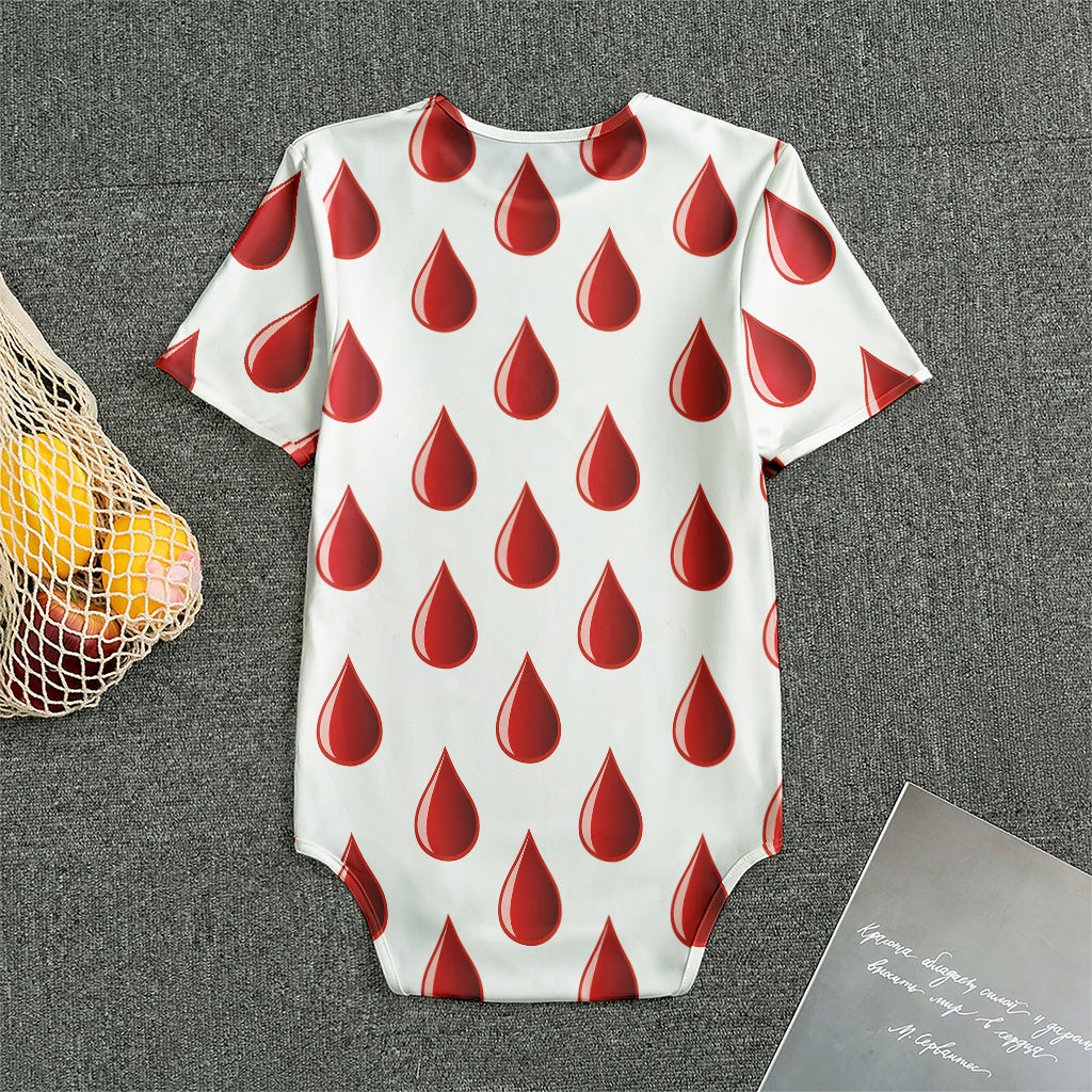 Red Blood Drop Pattern Print Men's Bodysuit
