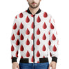 Red Blood Drop Pattern Print Men's Bomber Jacket