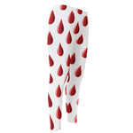 Red Blood Drop Pattern Print Men's Compression Pants