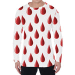 Red Blood Drop Pattern Print Men's Long Sleeve T-Shirt