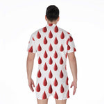 Red Blood Drop Pattern Print Men's Rompers