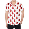 Red Blood Drop Pattern Print Men's Shirt