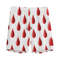 Red Blood Drop Pattern Print Men's Athletic Shorts