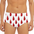 Red Blood Drop Pattern Print Men's Triangle Swim Briefs