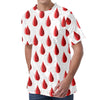 Red Blood Drop Pattern Print Men's Velvet T-Shirt