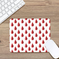 Red Blood Drop Pattern Print Mouse Pad
