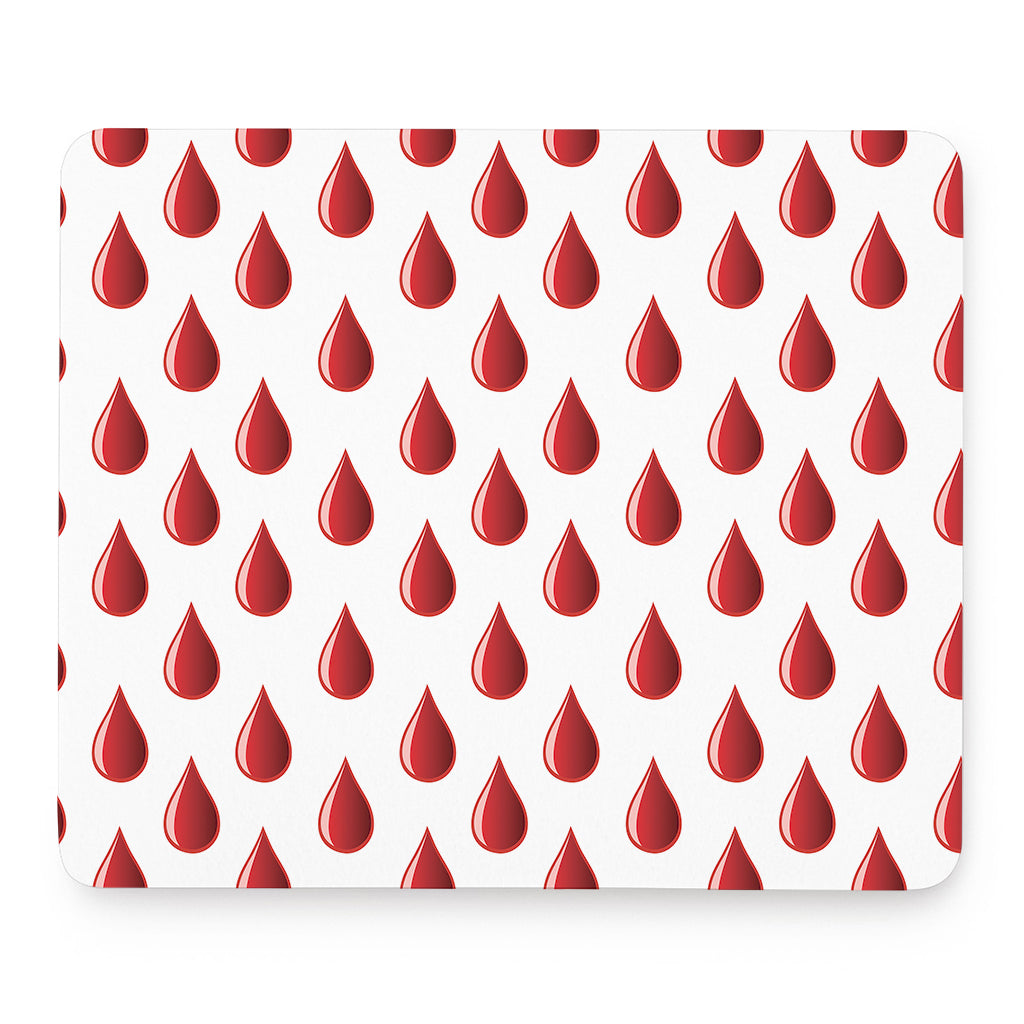 Red Blood Drop Pattern Print Mouse Pad