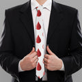 Red Blood Drop Pattern Print Necktie