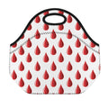 Red Blood Drop Pattern Print Neoprene Lunch Bag
